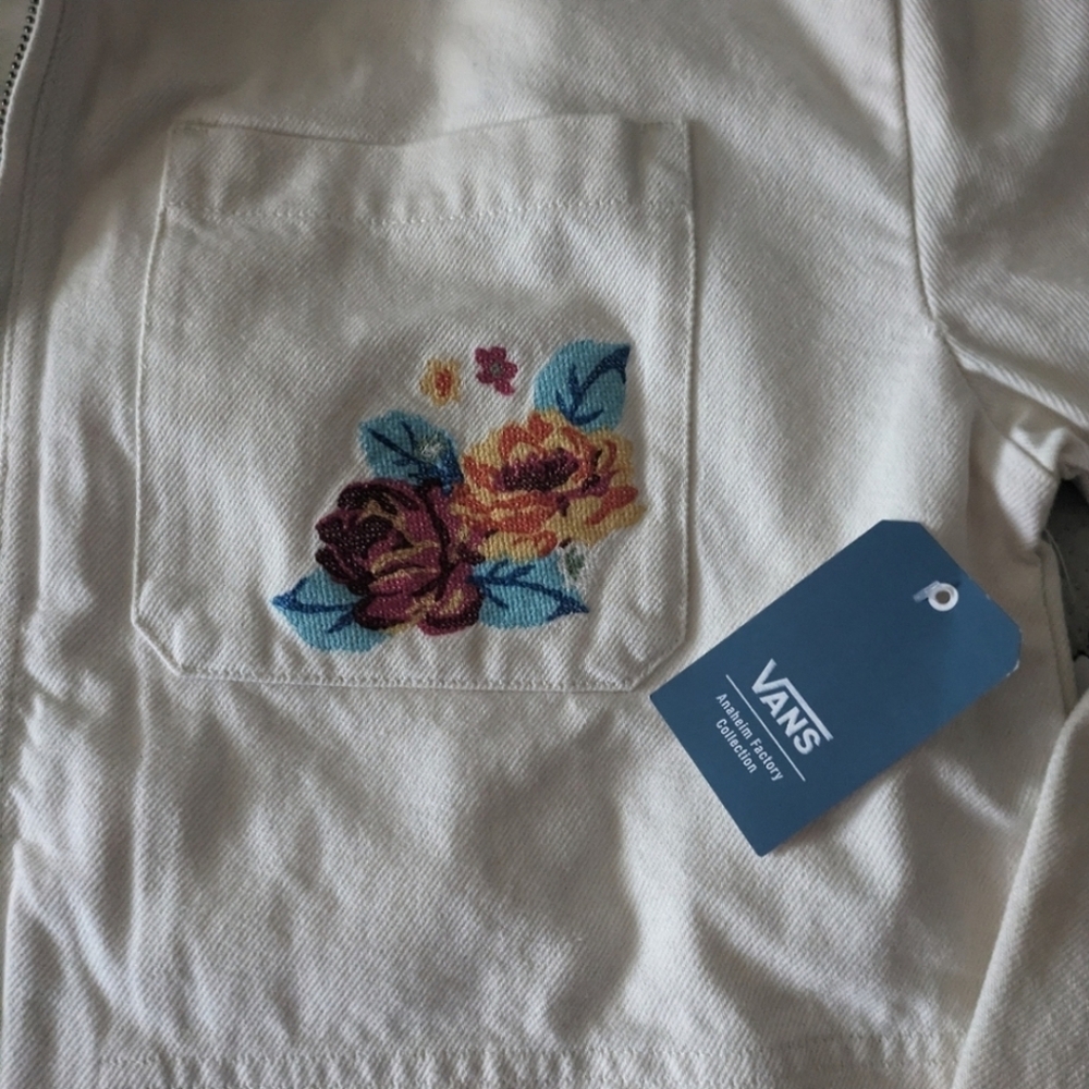 Vans Anaheim Factory Collection Women Medium Needlepoint Jacket Floral 102025 - Picture 5 of 13